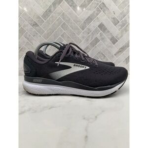 Brooks Ghost 16 Running Shoes Sneakers Womens Size 10D 10 D Black White Mesh